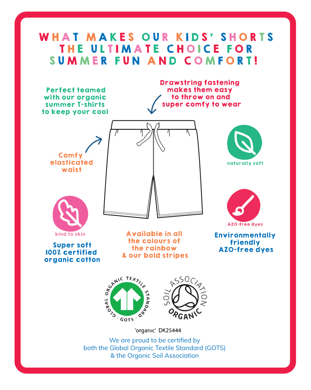 Organic Breton Shorts in Classic Stripes
