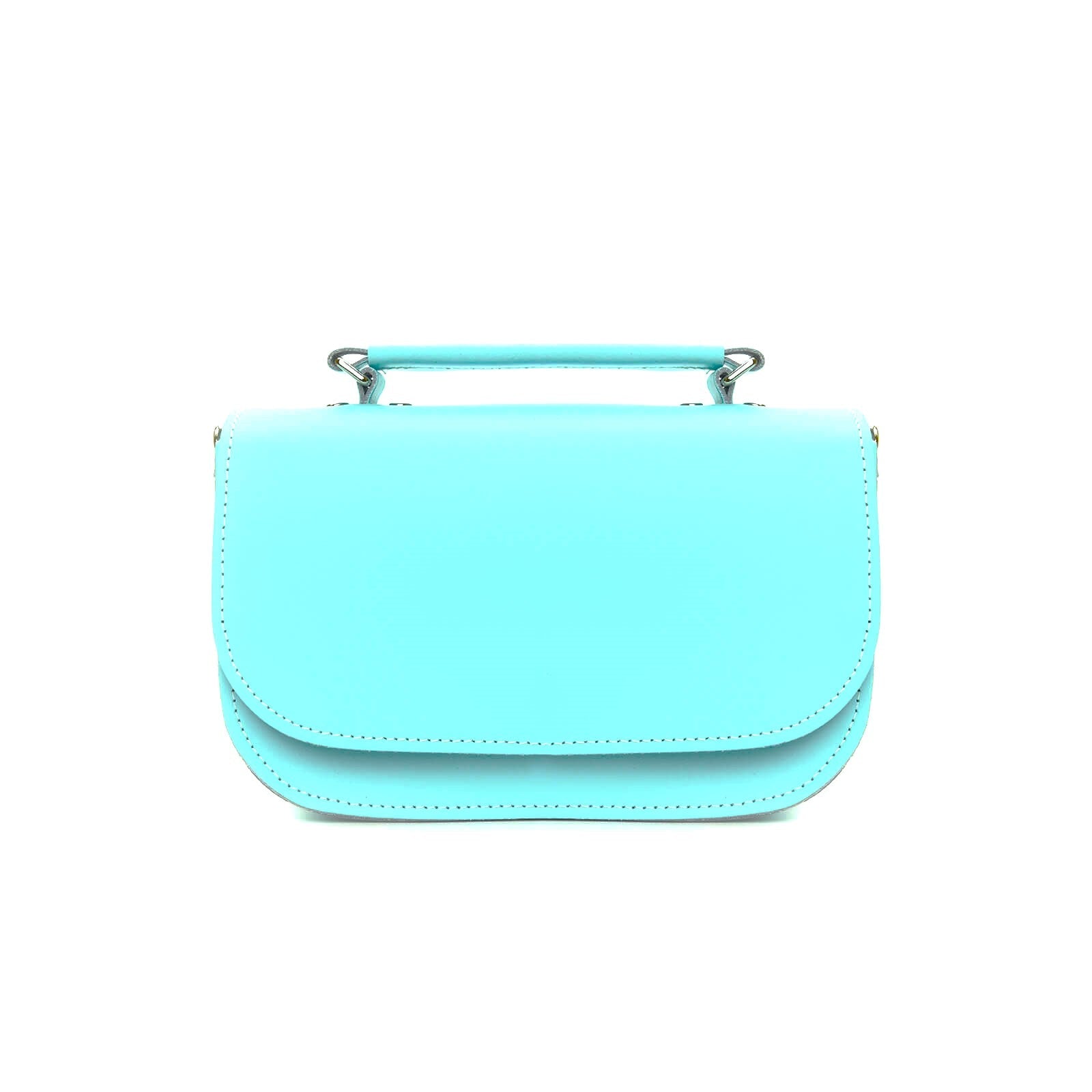 Aura Handmade Leather Bag in Shell Blue