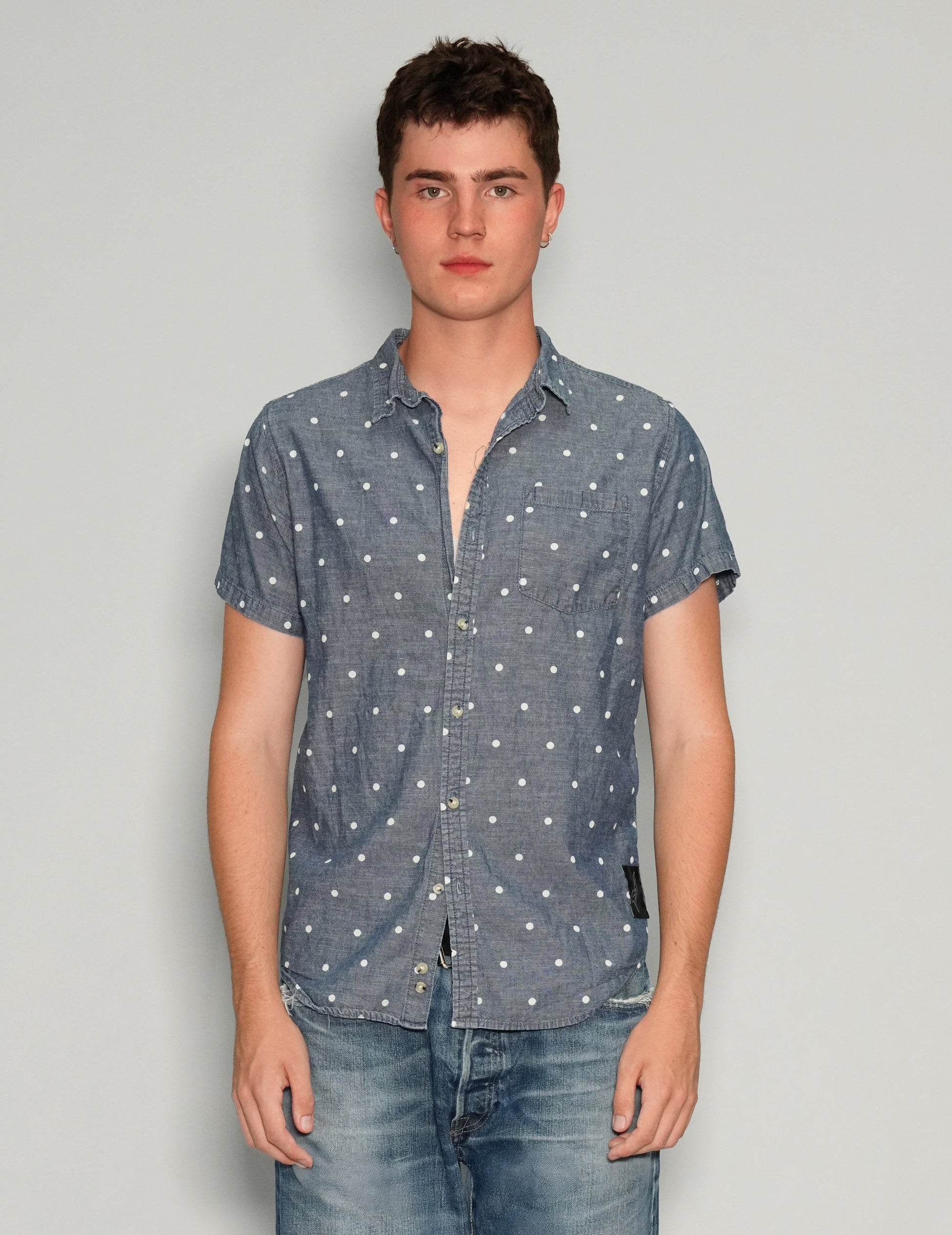 Polka Dot Party Back Short Sleeve Shirt