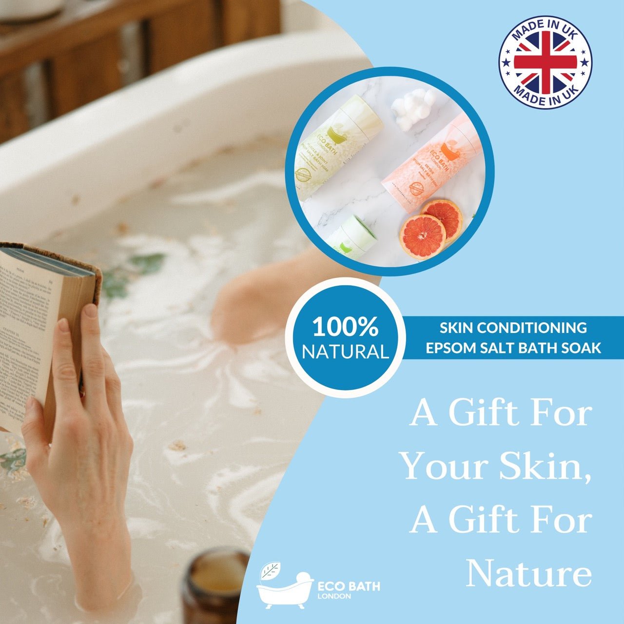 Skin Conditioning Epsom Salt Bath Soak Tube