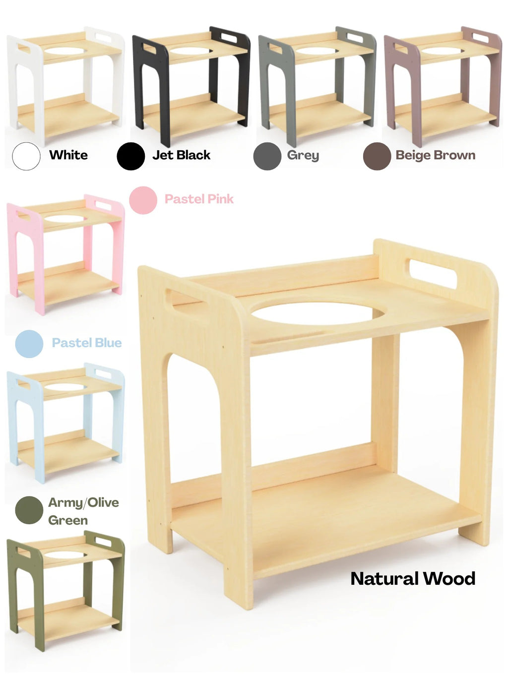 Small Single Montessori Open-Bowl Wash Station