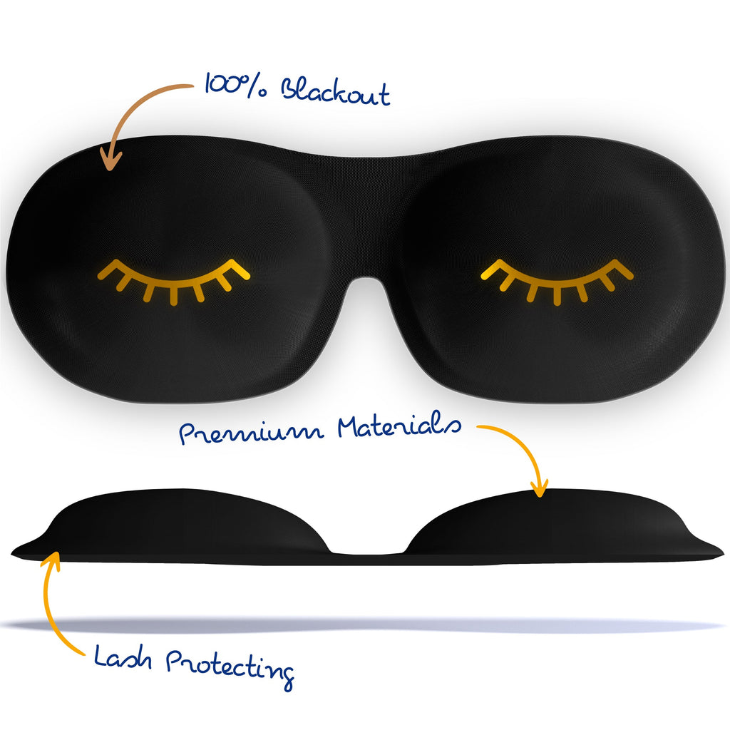 Contoured 3D Blackout Sleep Mask in Wink Print