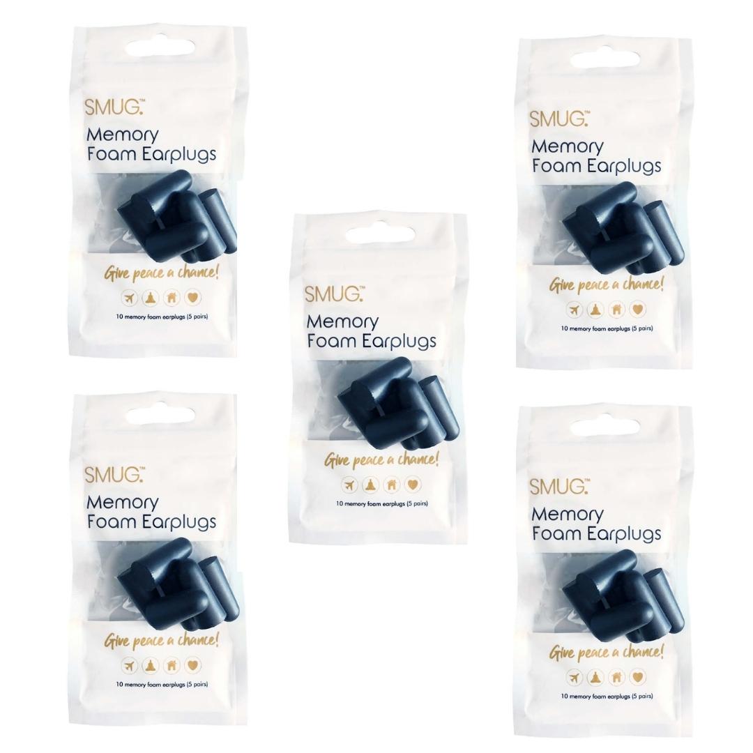 Memory Foam Earplugs Black 5 Packs
