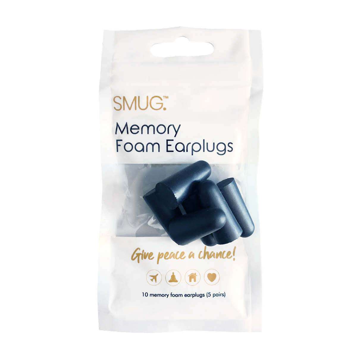 Memory Foam Earplugs Black 1 Pack