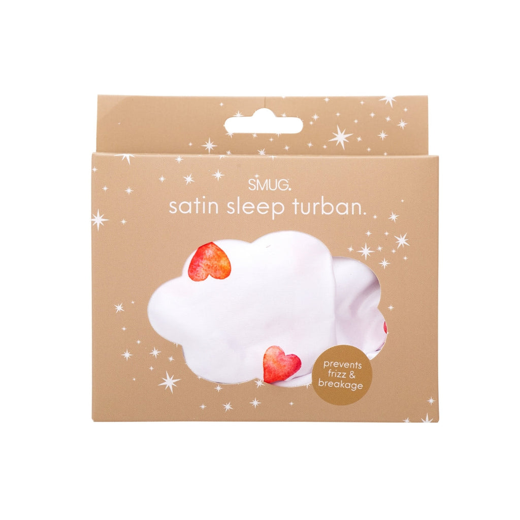 Satin Sleep Turban in Loveheart
