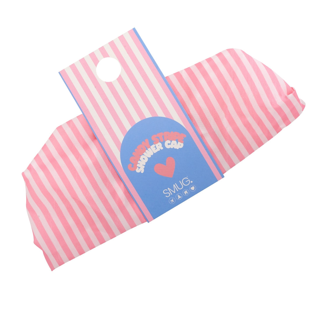Candy Shop Shower Cap in Pink and White