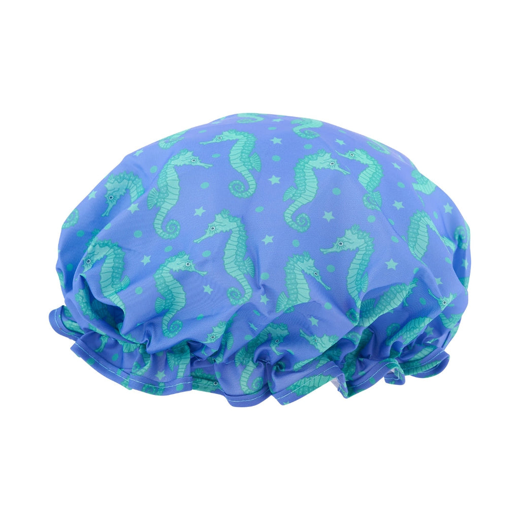Seahorse Print Shower Cap