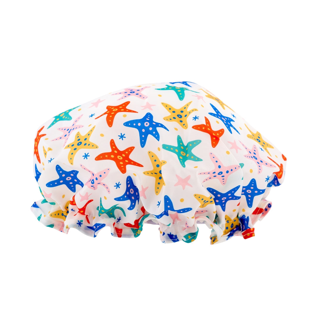 Starfish Print Shower Cap