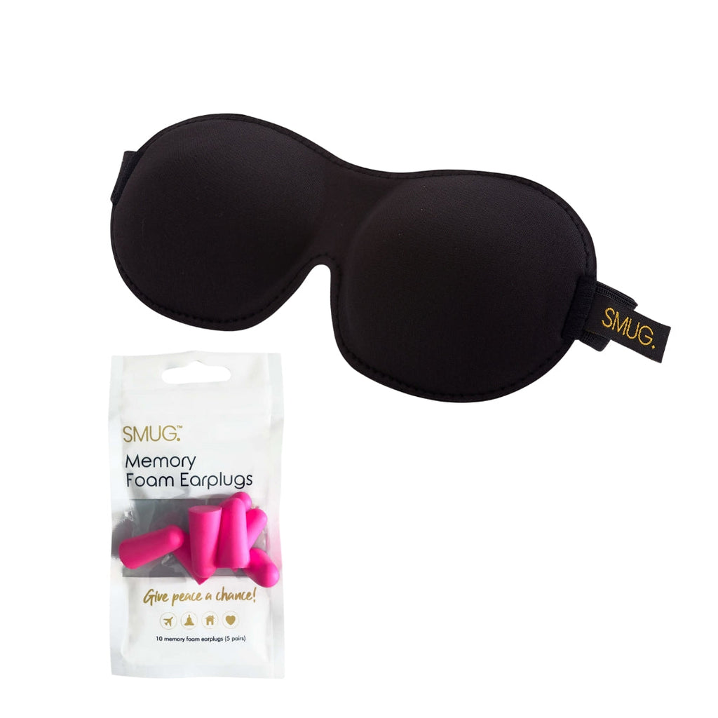 Contoured 3D Blackout Sleep Mask in Black