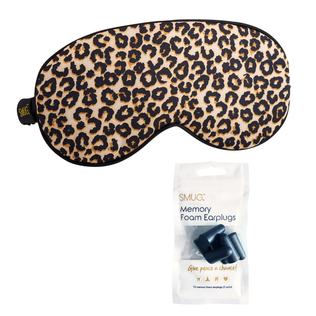 Leopard Print Satin Sleep Mask