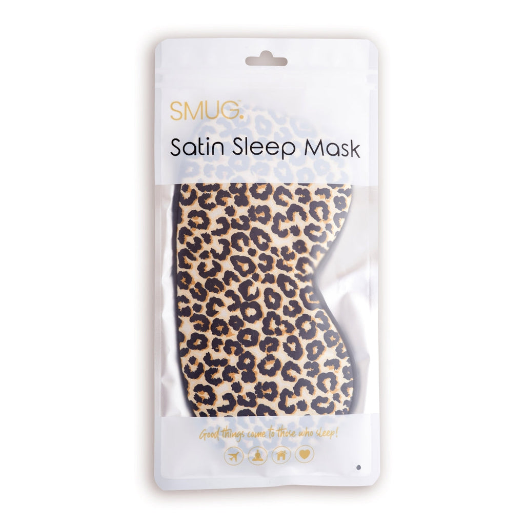 Leopard Print Satin Sleep Mask