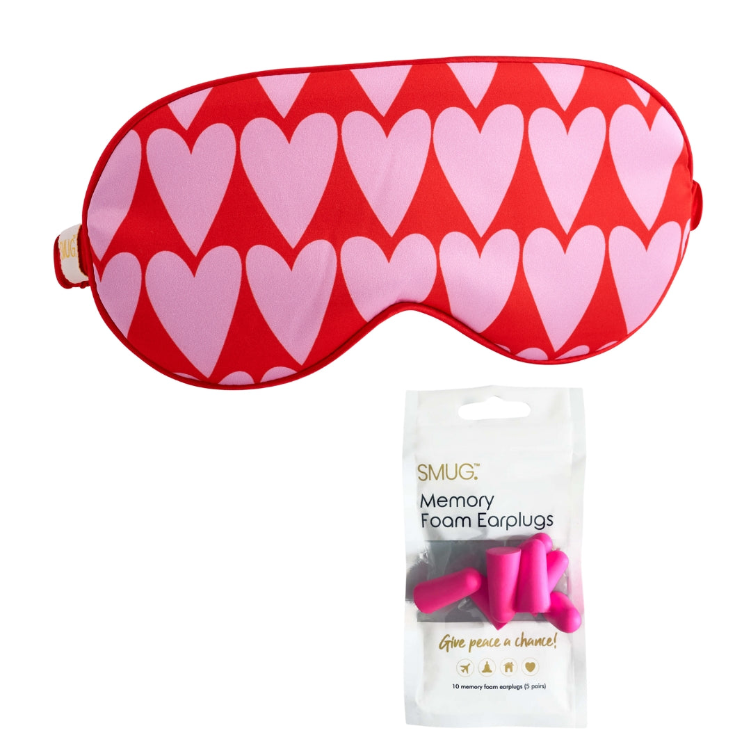 Satin Sleep Mask in Longheart Print