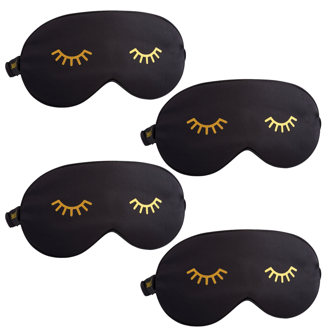Satin Sleep Mask Multipack Set of 4 Assorted Designs