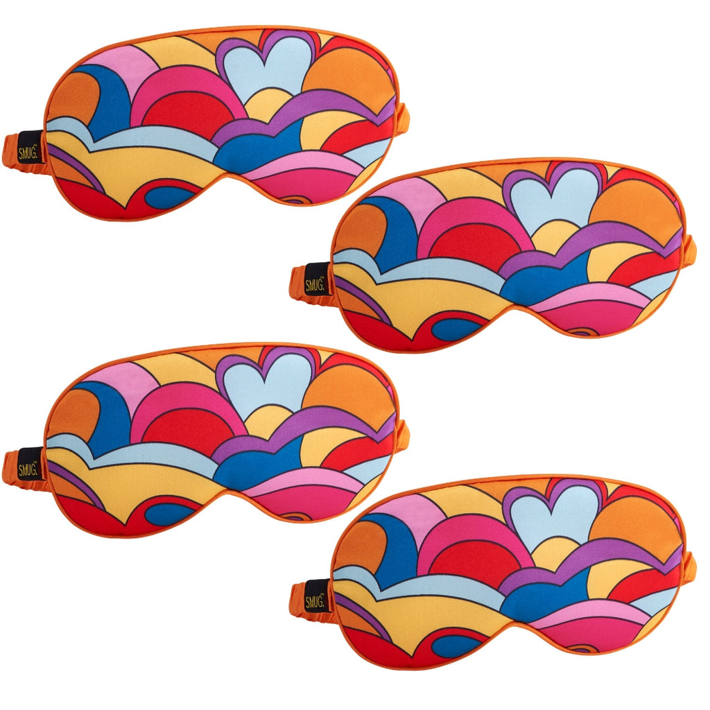 Satin Sleep Mask Multipack Set of 4 Assorted Designs