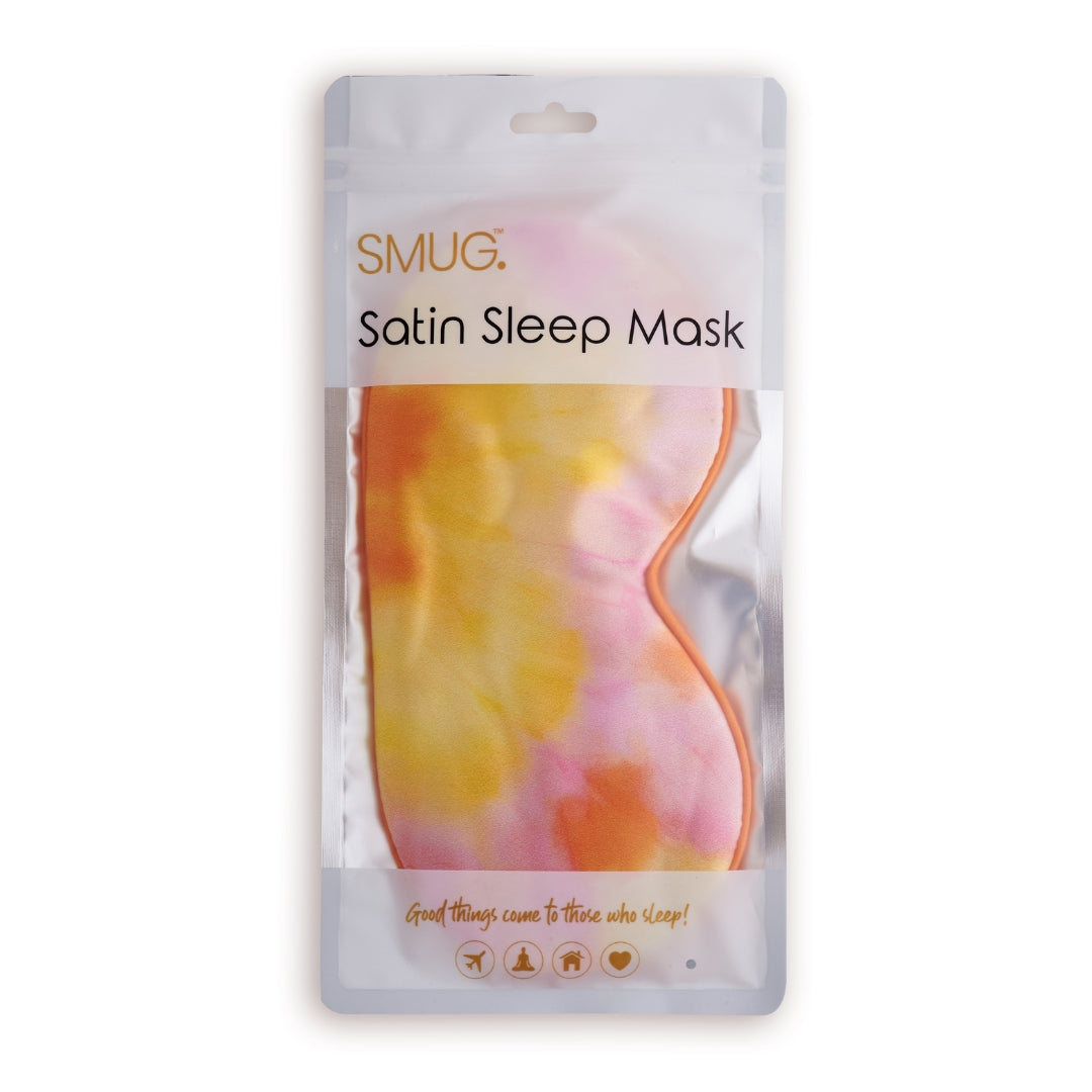 Orange Tie Dye Satin Sleep Mask