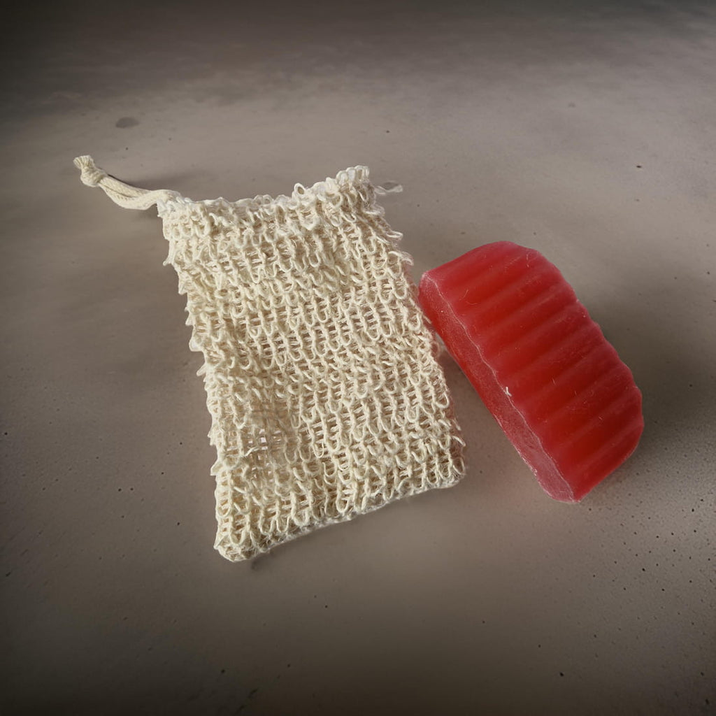 Natural Linen Exfoliating Soap Saver Bag