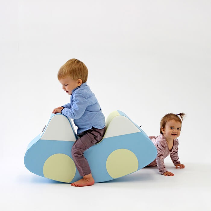 bold light blue soft play car for active toddler adventures