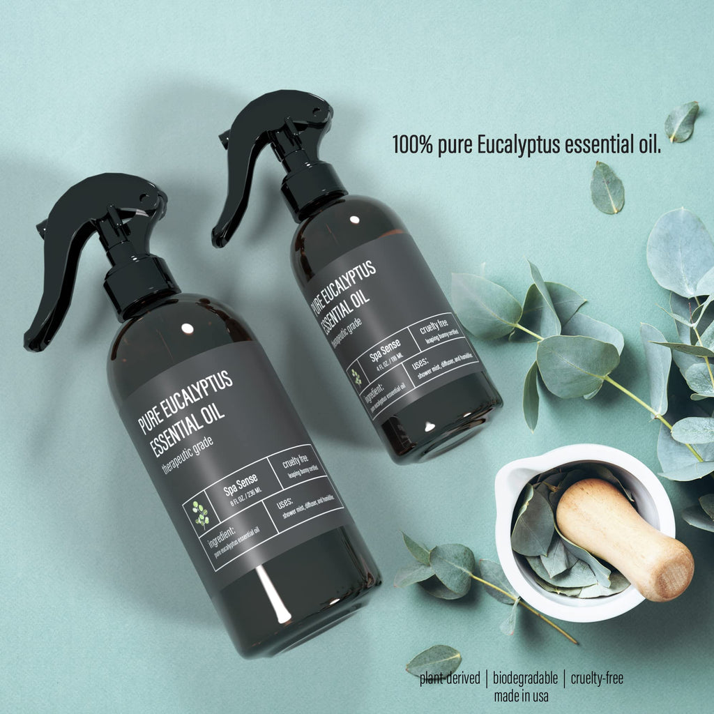 Pure Eucalyptus Oil Shower Mist and Steam Room Spray 4 oz 2 Pack