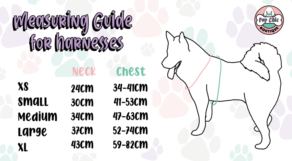 Reversible Sprinkles Dog Harness in Pink and Blue