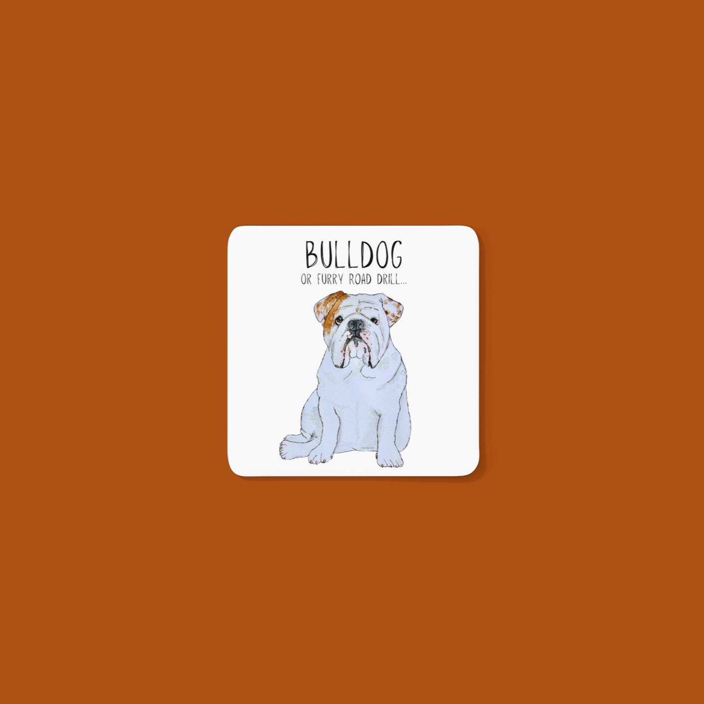 Bulldog Print Coasters Pack of 4