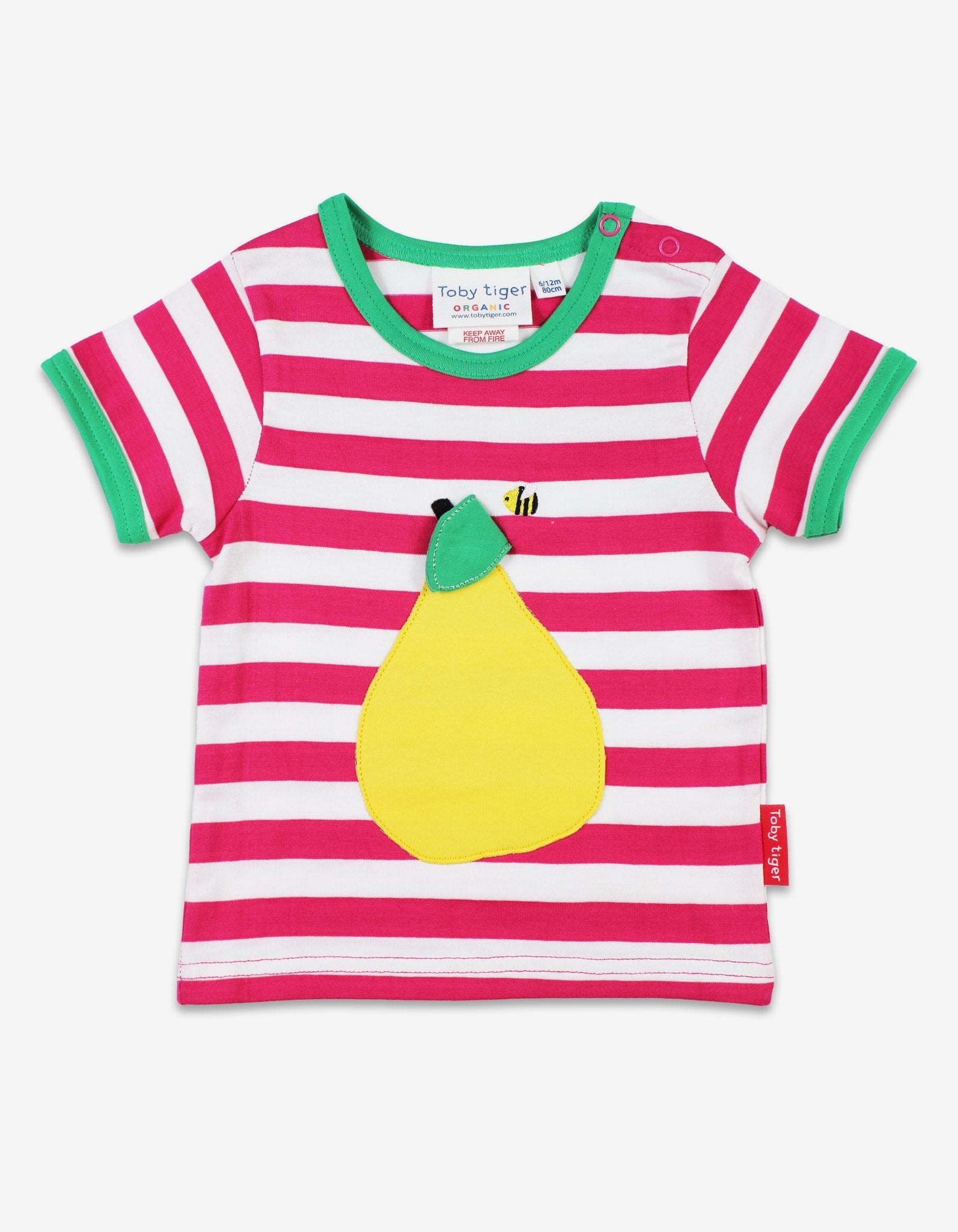 Organic Pear Applique Short Sleeved T-Shirt