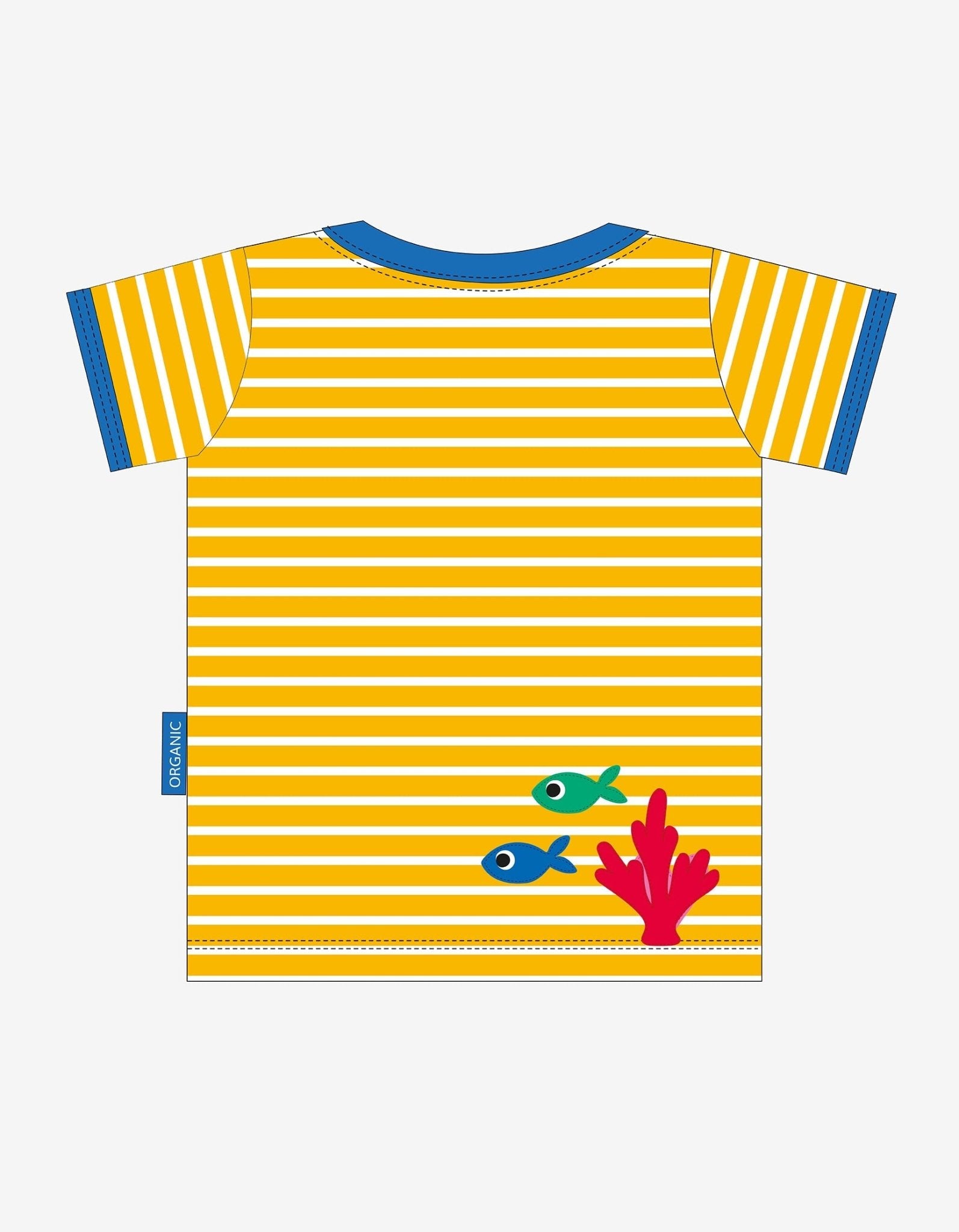 Organic Whale Applique Short Sleeved T-Shirt