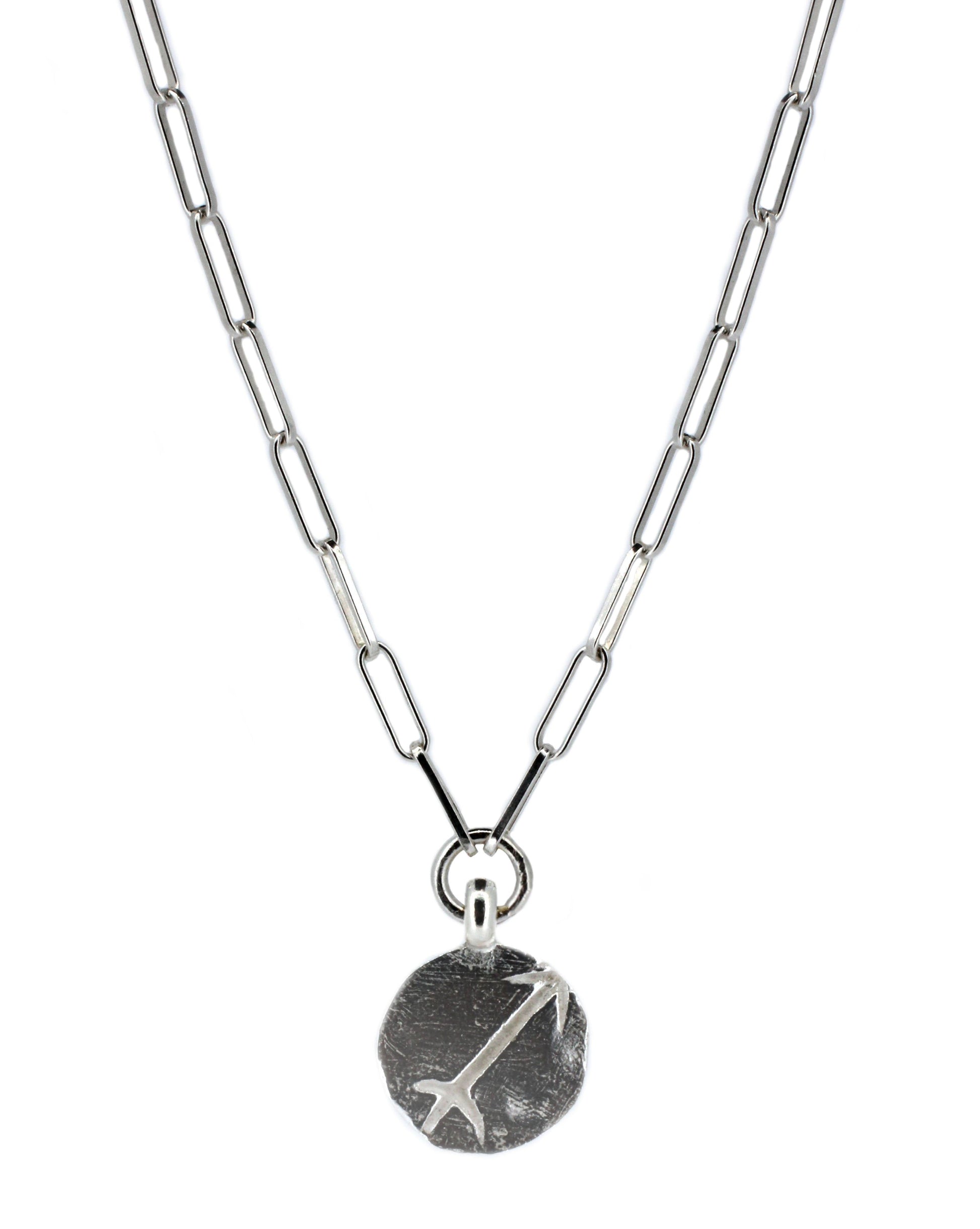 Star Sign Trace Chain Necklace in Sterling Silver