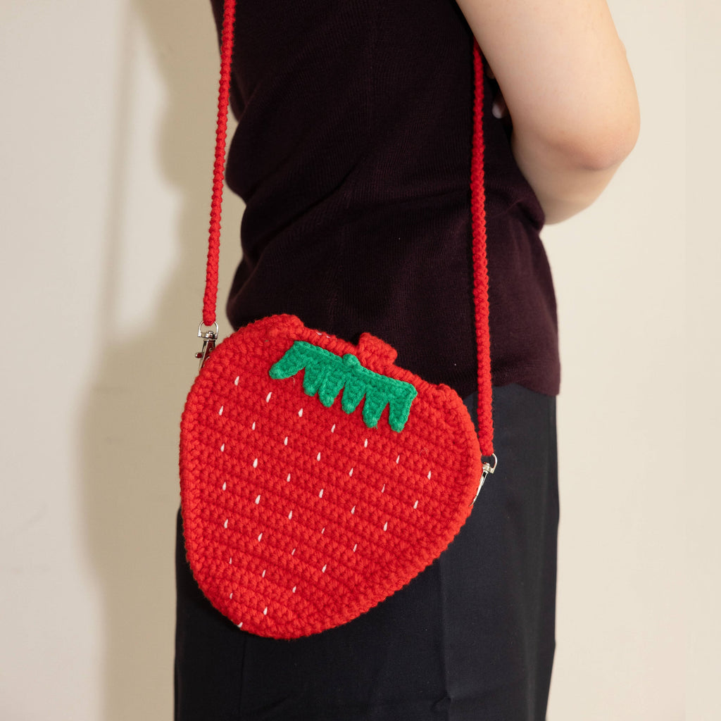 Strawberry and Carrot Crochet Bags