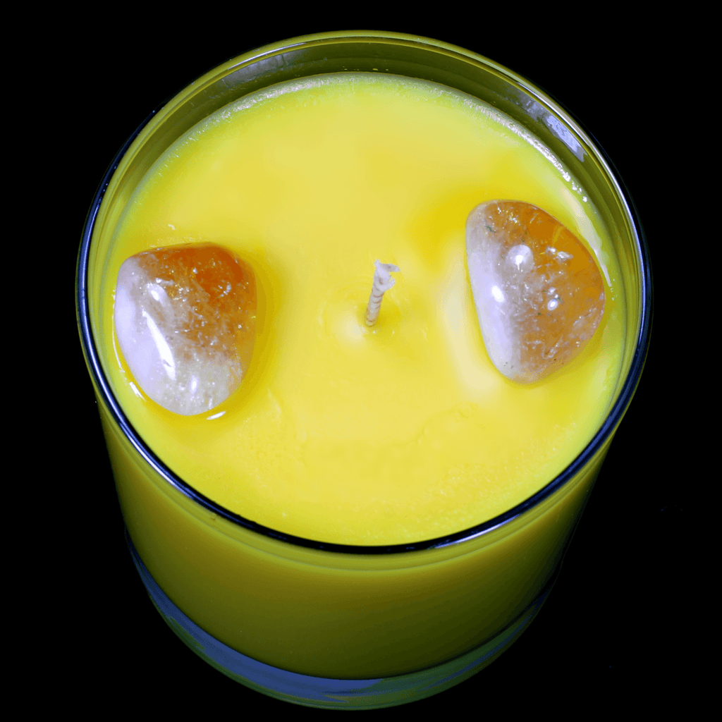 Success Crystal Infused Scented Candle with White Patchouli