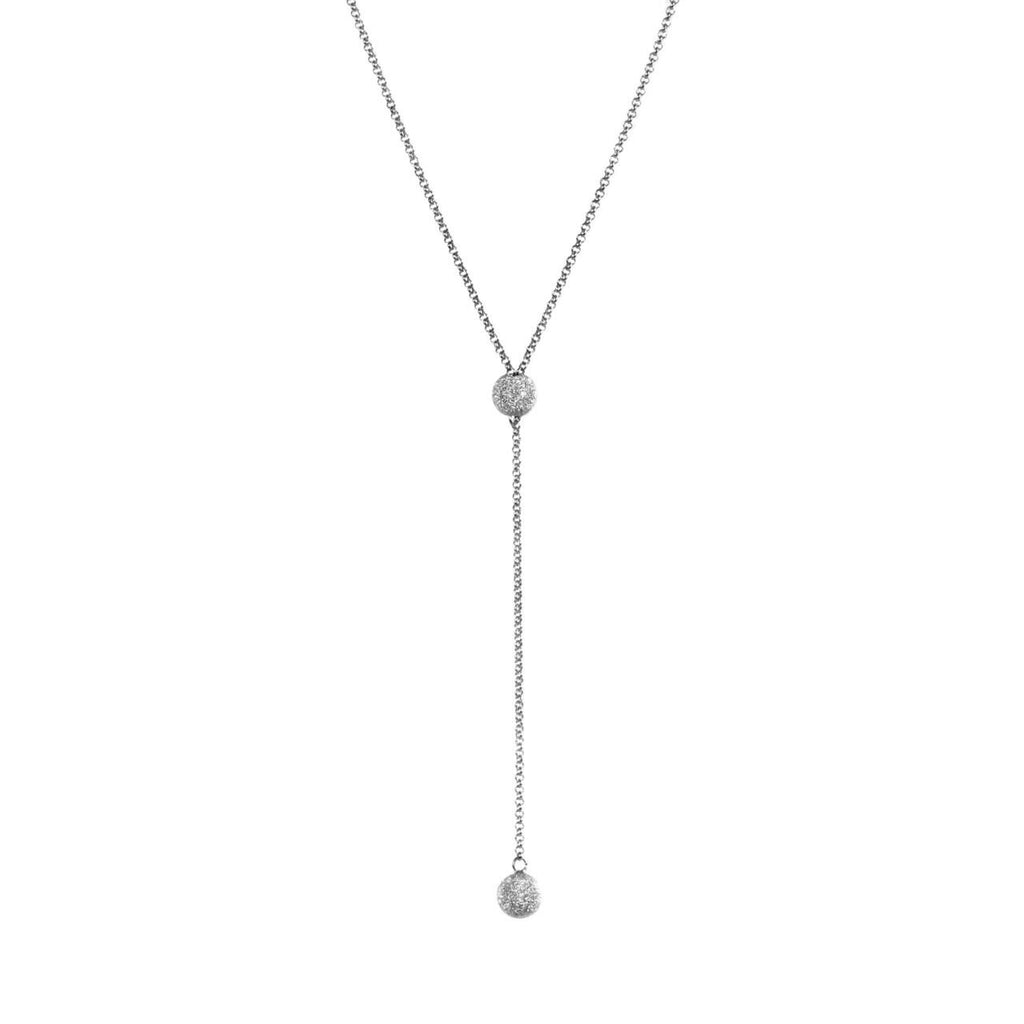 Necklace with Sugarballs and Pendant - Elegant 925 Silver, Designed in Estonia by MyaMoon at www.brixbailey.com