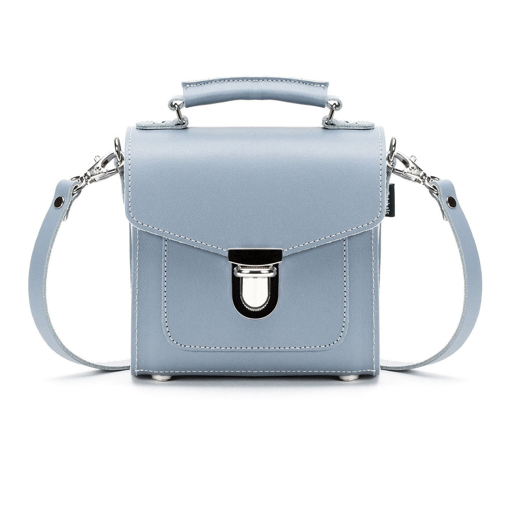 Handmade Leather Sugarcube Handbag in Lilac Grey