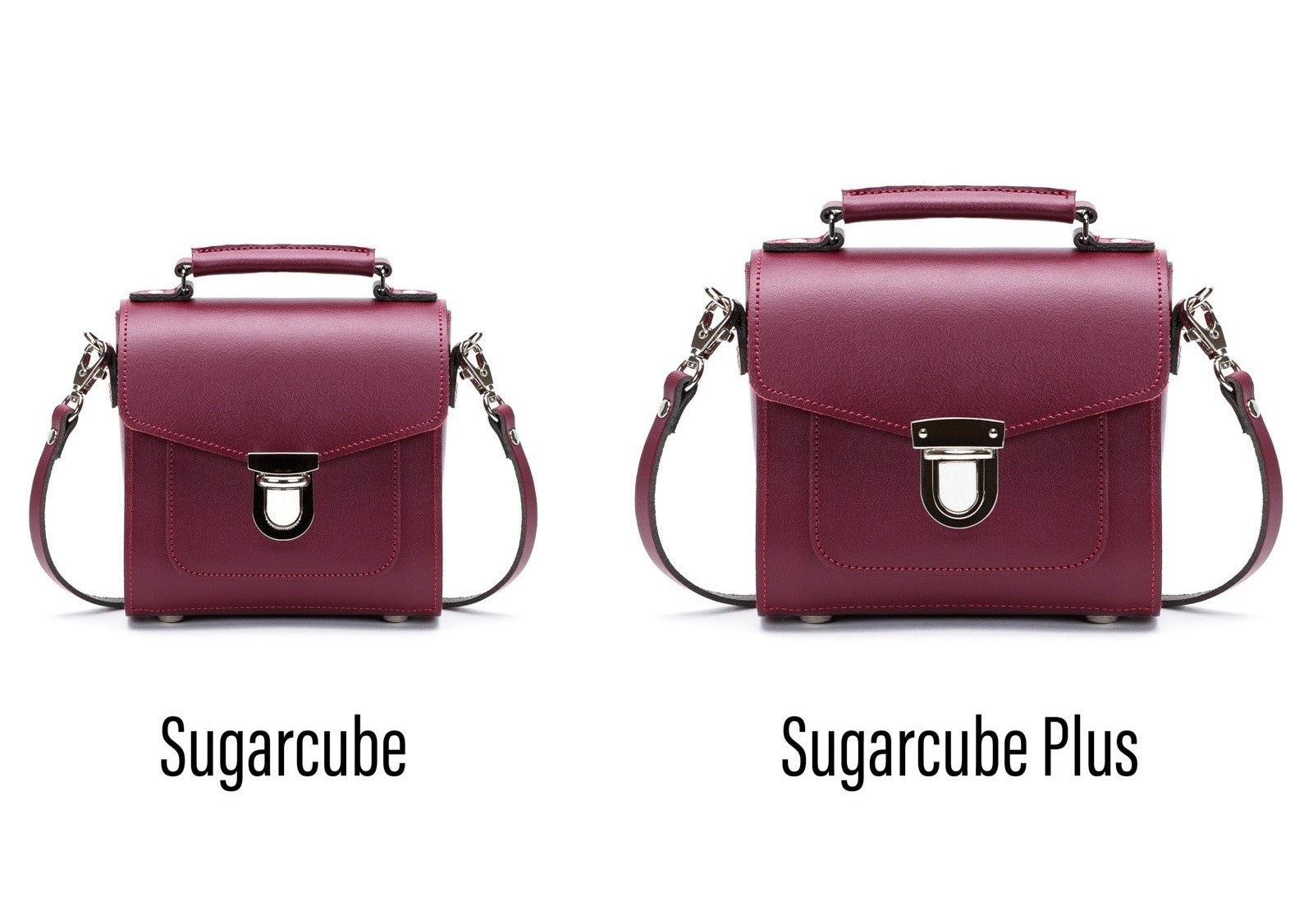Handmade Leather Sugarcube Handbag in Oxblood