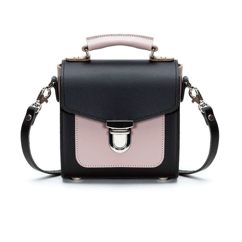 Handmade Leather Sugarcube Handbag in Rose Truffle