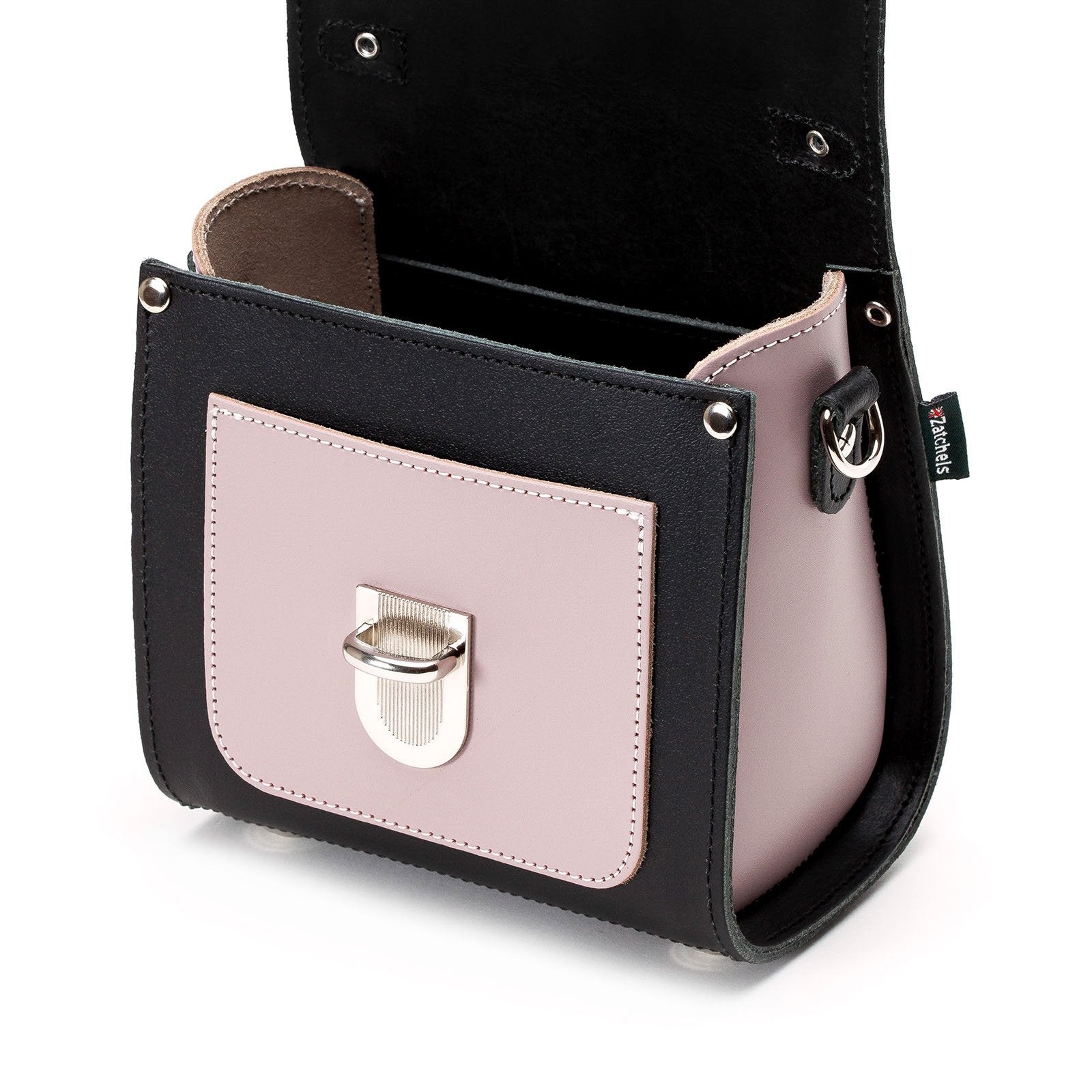 Handmade Leather Sugarcube Handbag in Rose Truffle