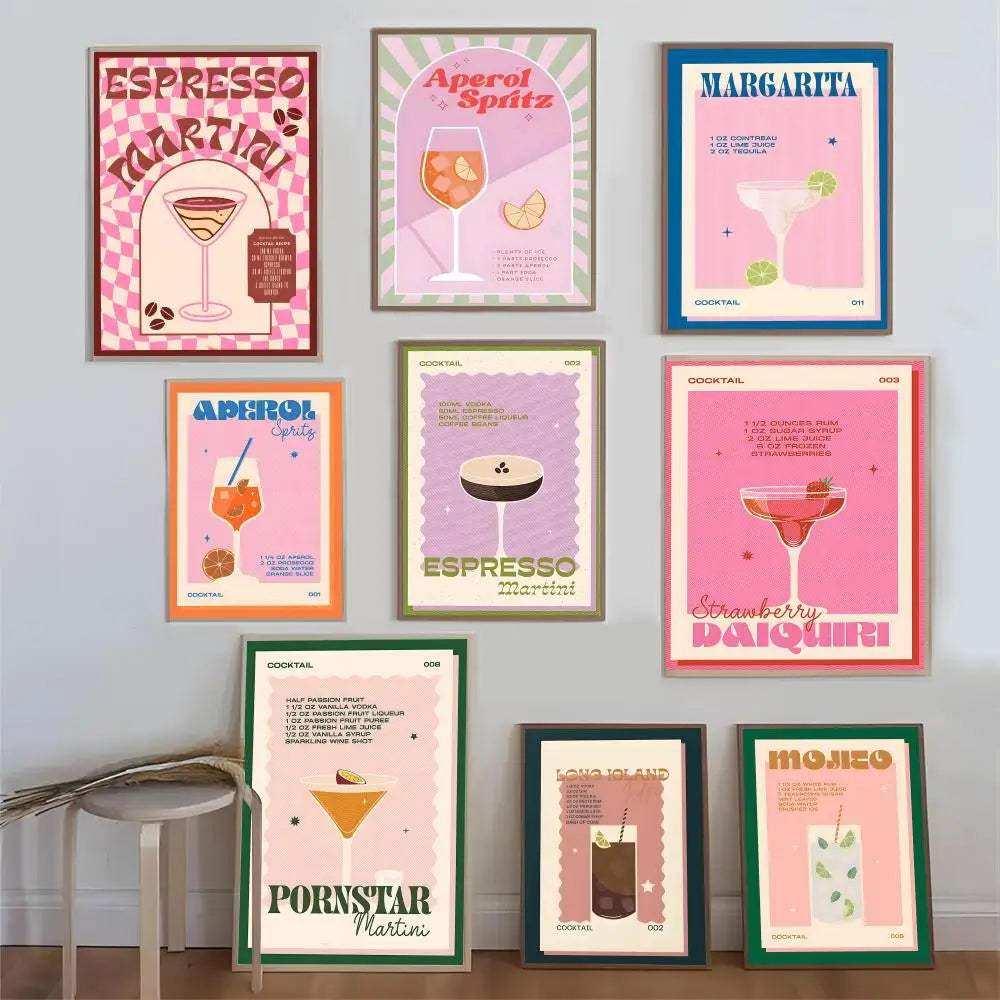 Sunset Aperol Spritz Modern Art Print