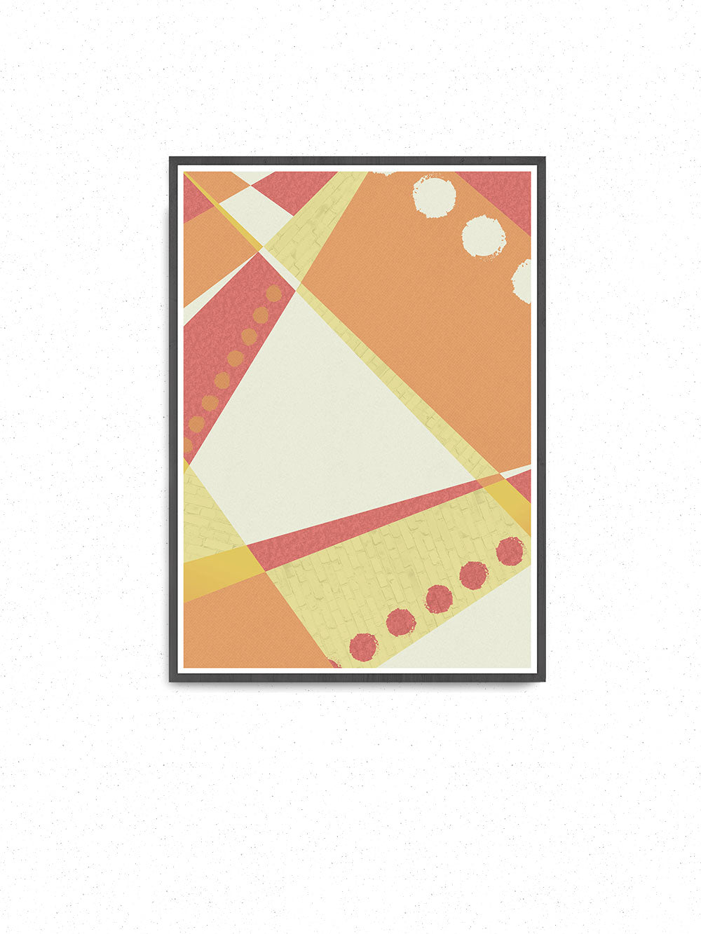 Sunset Geometric Print with Warm Colour Palette