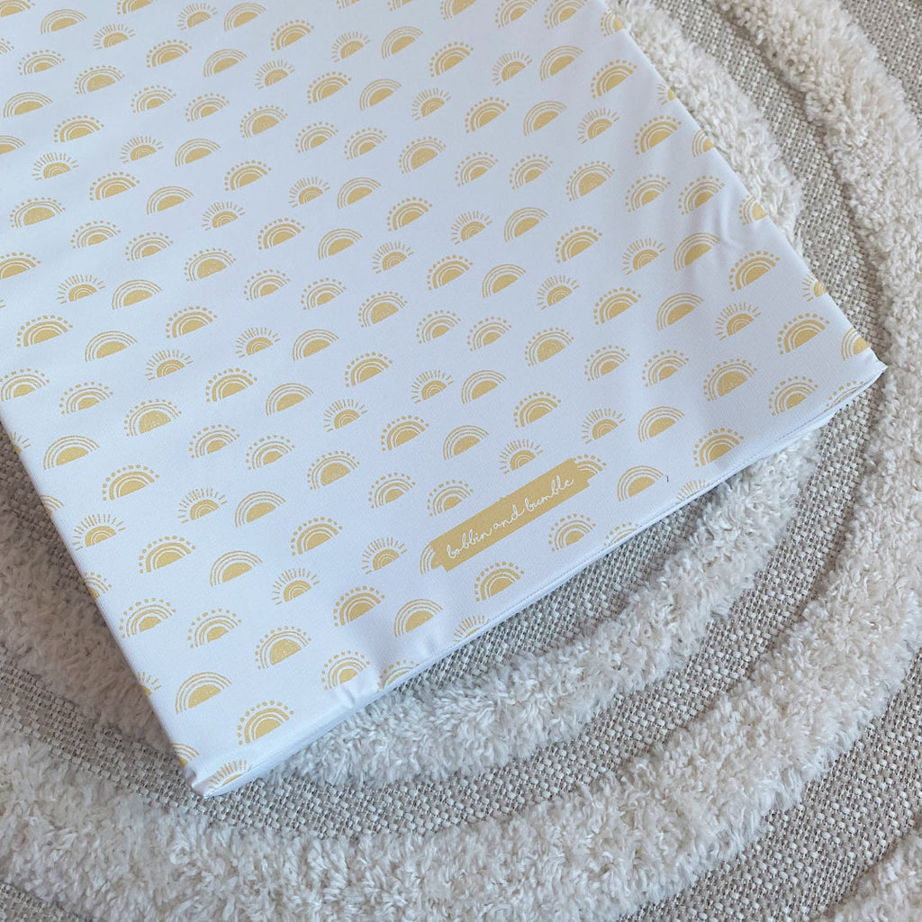 Anti-Roll Wedge Changing Mat - Boho Suns Print