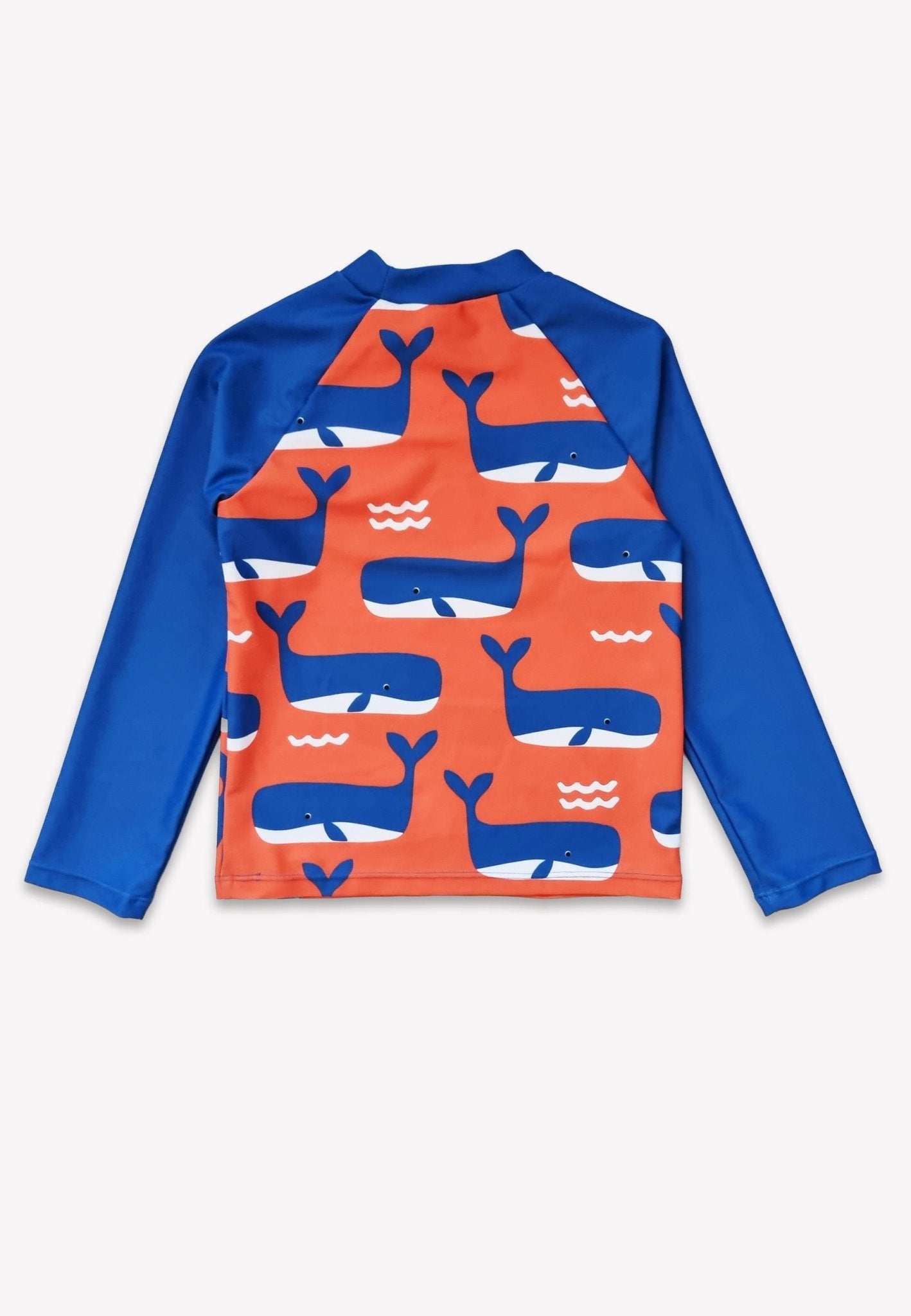 Whale Waves Print Kids Rash Vest