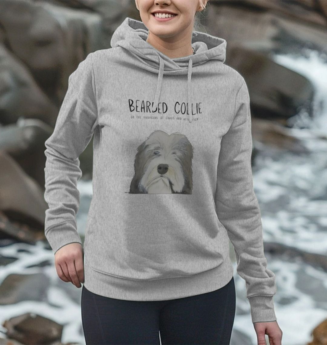 Snug in the Hairicane Bearded Collie Hoodie