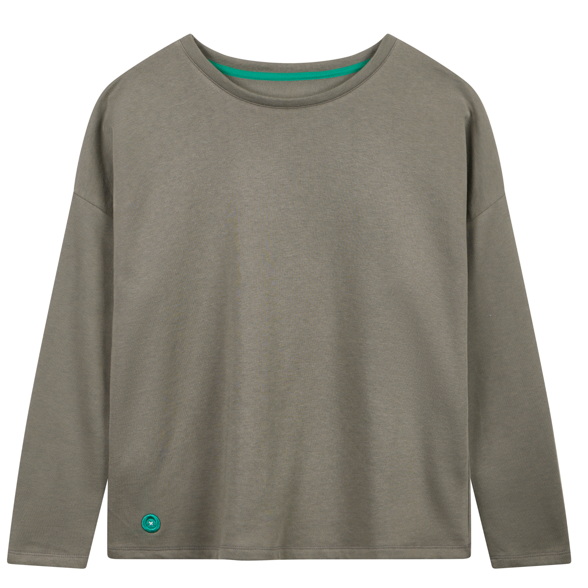 Boxy Sweatshirt in Organic Cotton and Modal