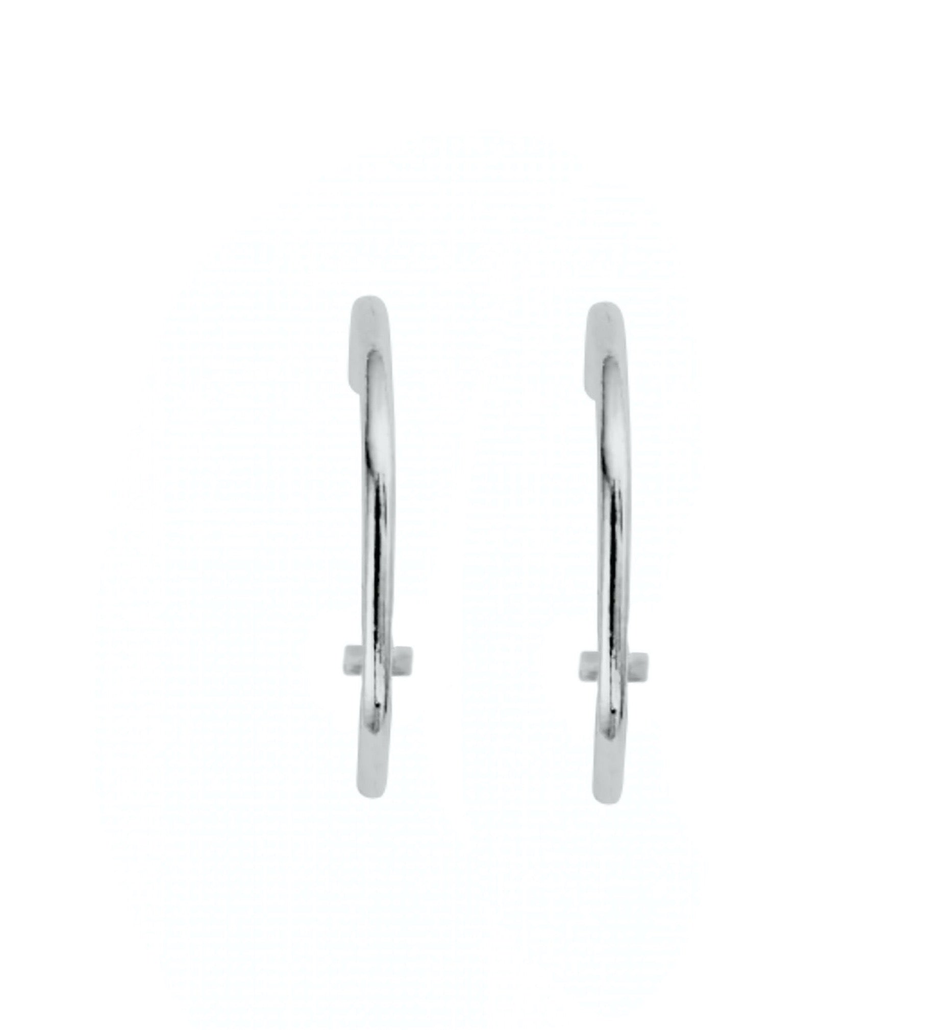 Sterling Silver T Bar Hoops