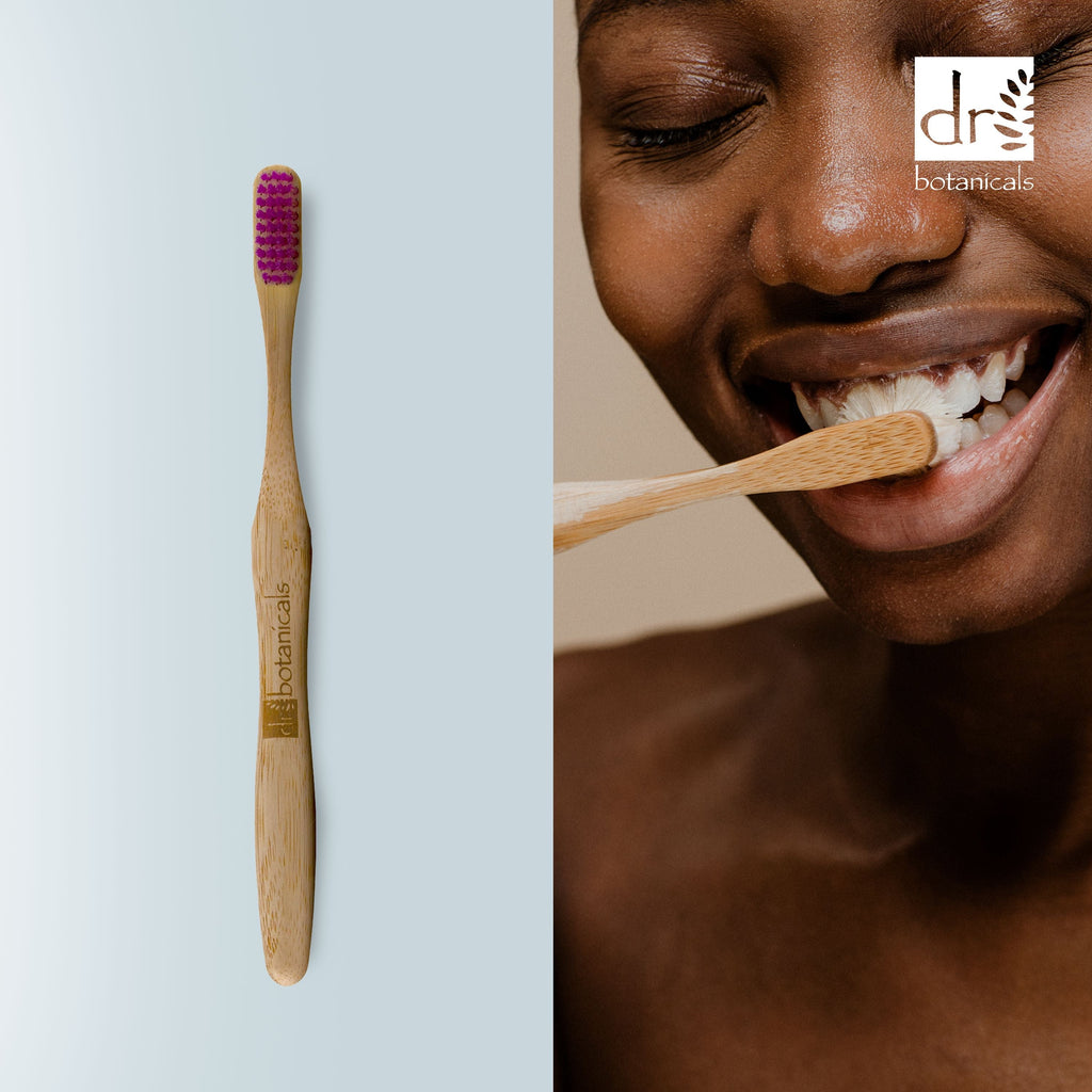 Bamboo Toothbrush Purple Twin Pack