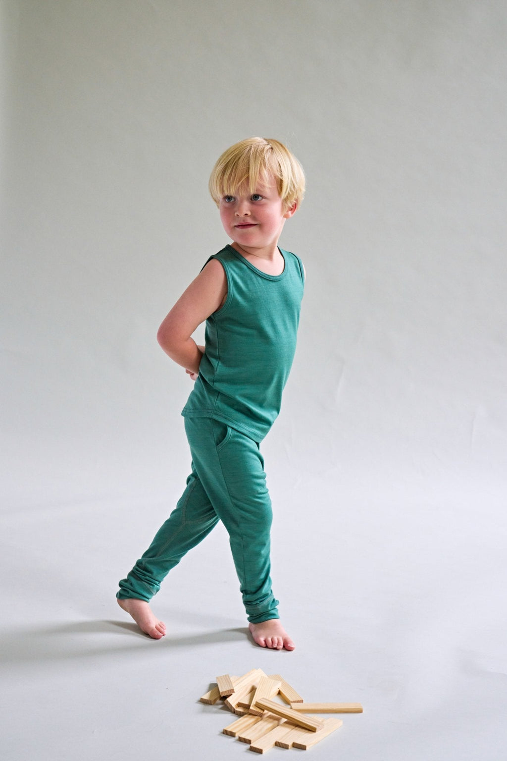 24 Hour Emerald Green Merino Wool Trousers