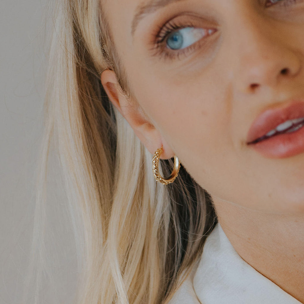 Gold Hebe Hoop Earrings