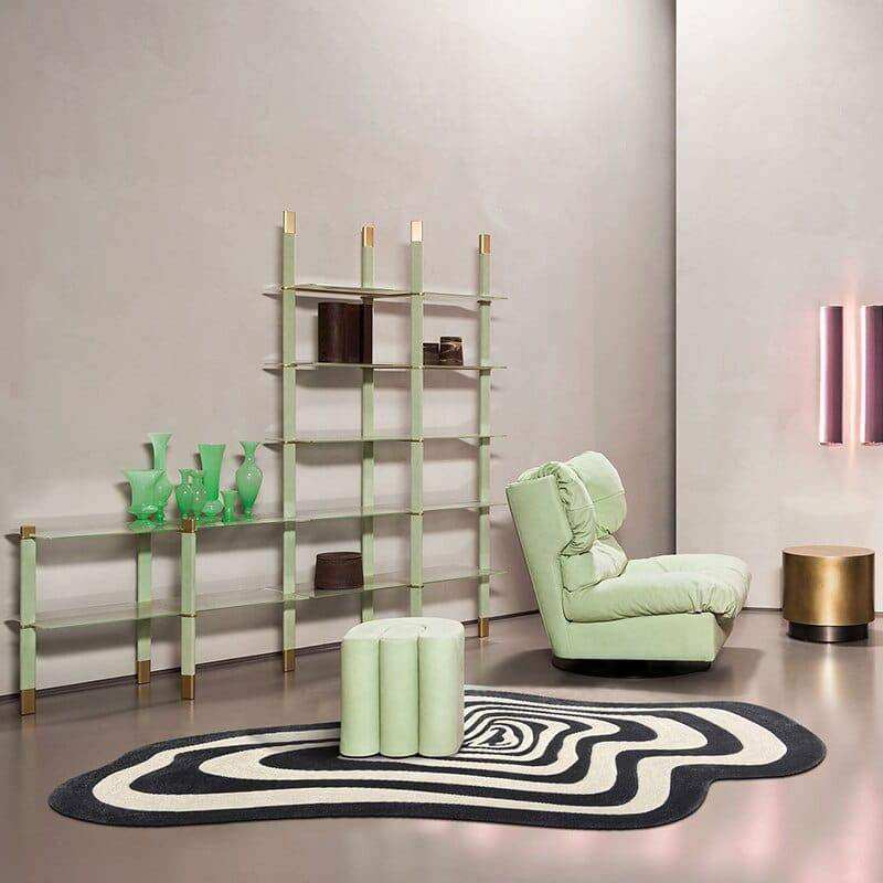 Illusion Optical Rug in Black and White
