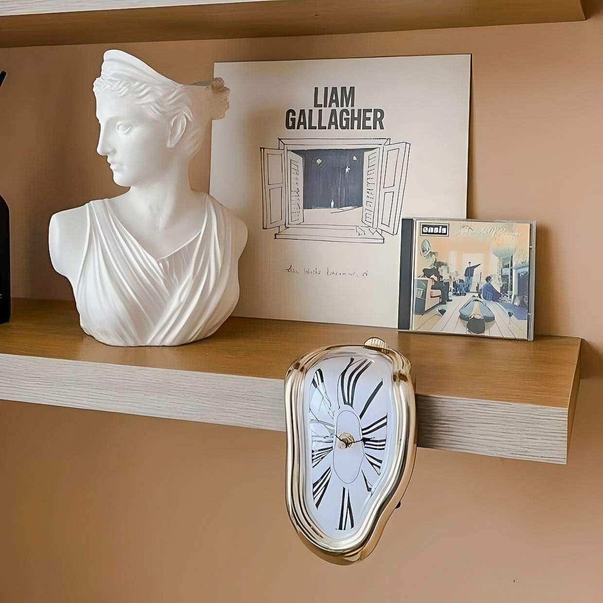 Melting Clock Surreal Art Timepiece