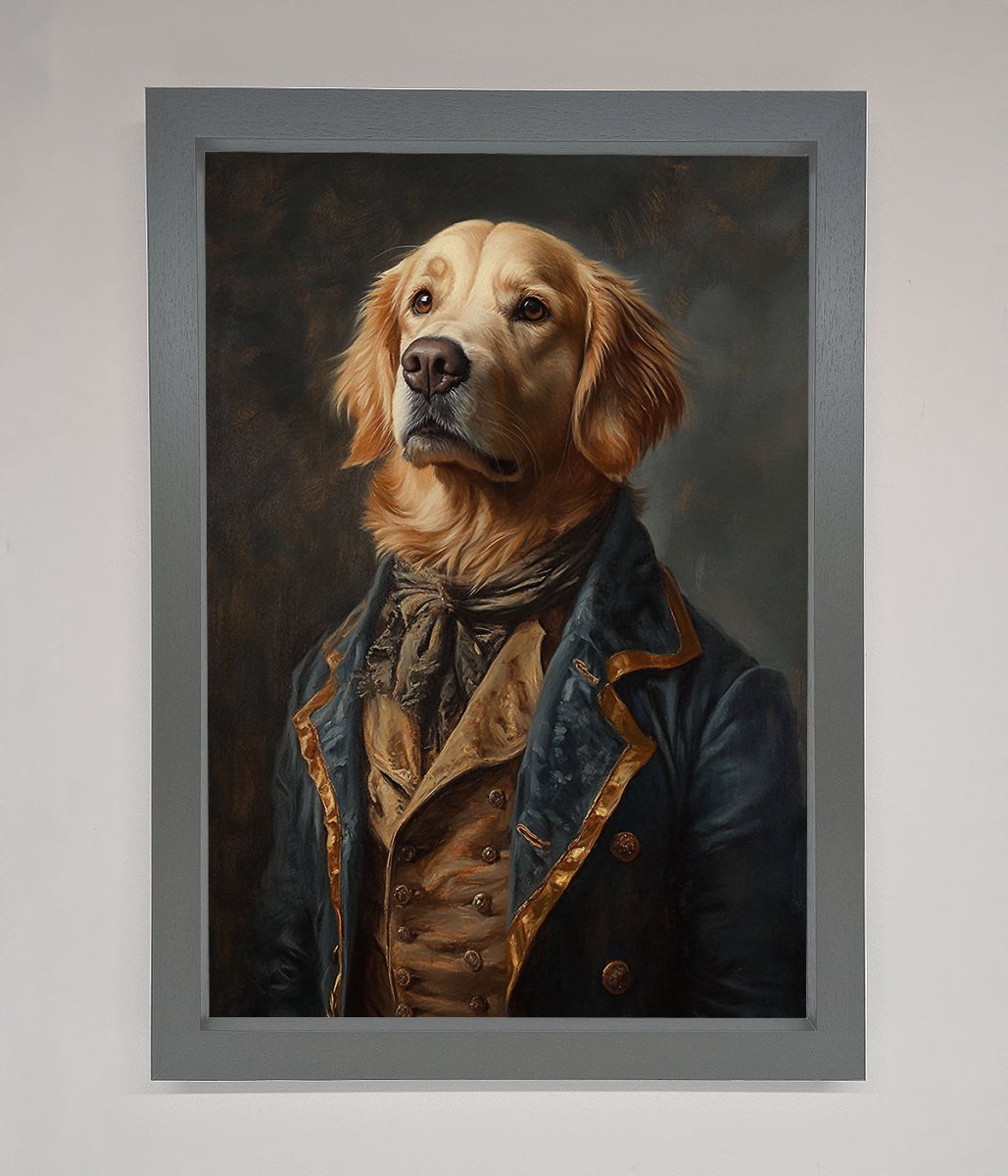 Golden Retriever Renaissance Framed Wall Art
