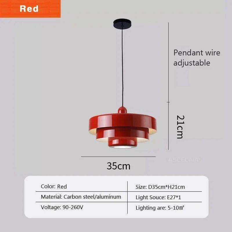 Retro Pendant Light in White, Green and Orange
