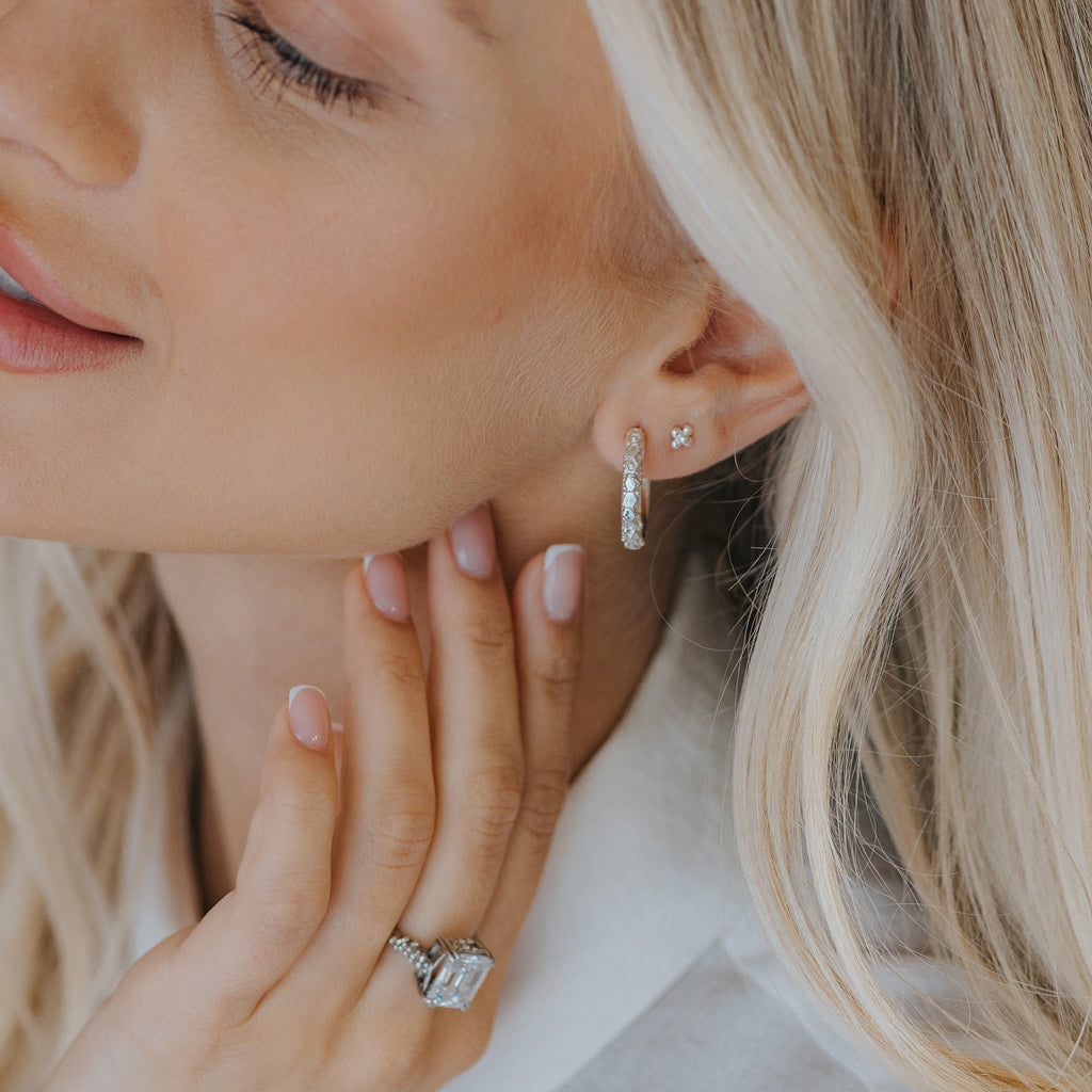 Silver Hebe Hoops Earrings