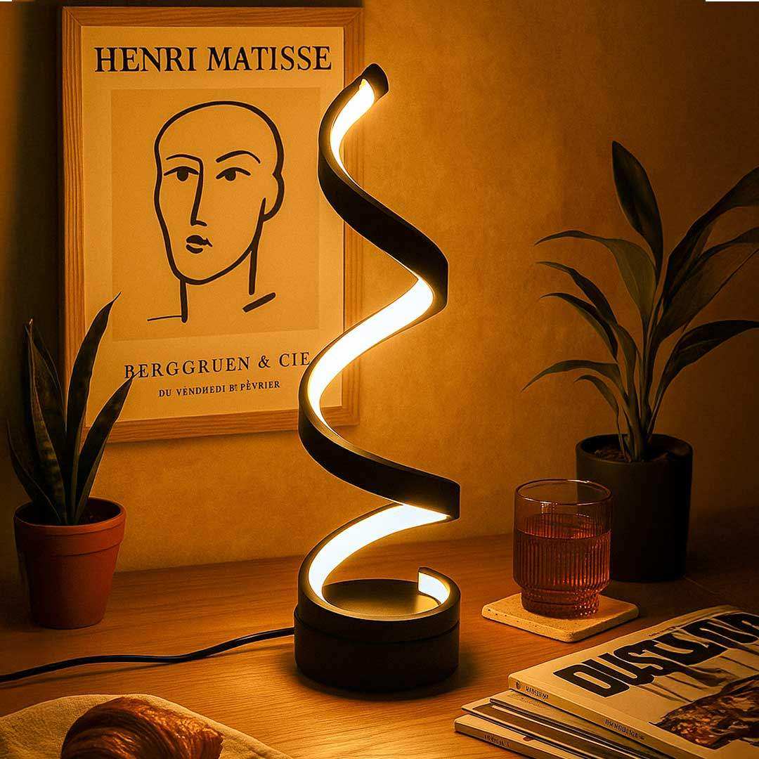 Spiral Table Lamp with LED